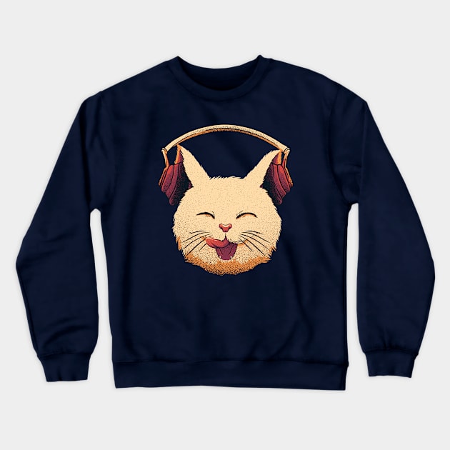 Smiling Musical Cat by Tobe Fonseca Crewneck Sweatshirt by Tobe_Fonseca